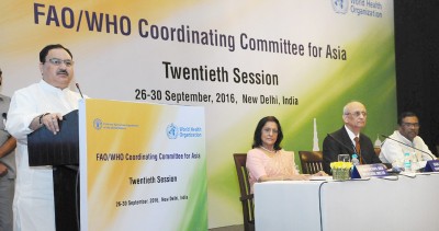 J P Nadda inaugurates 20th session of WHO/FAO Coordinating Committee of Asia
